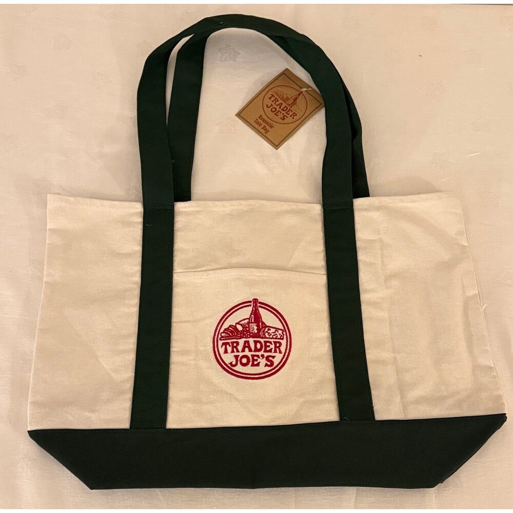 Trader Joe’s Large Tote Evergreen Christmas 2025 NWT